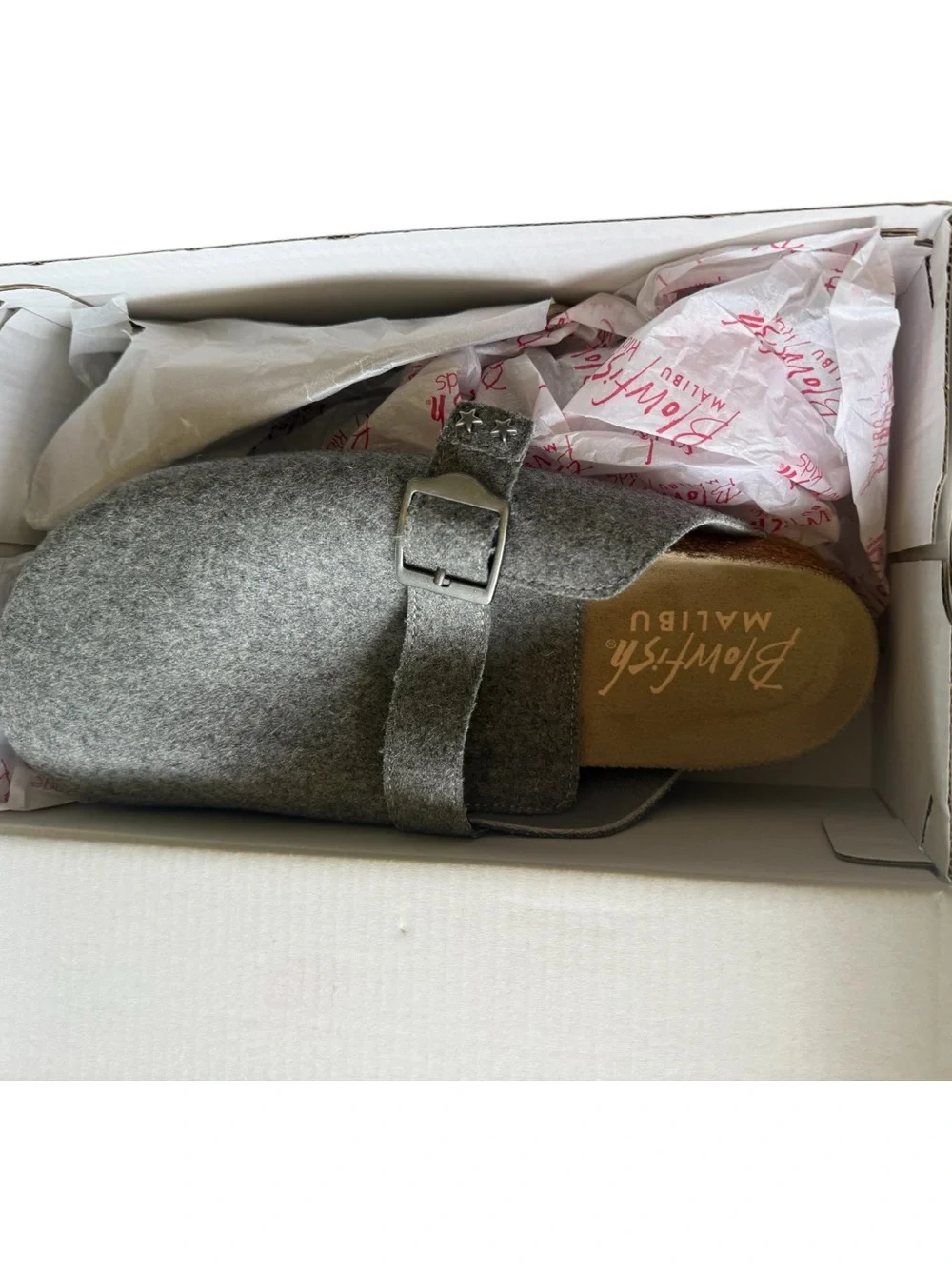 Blowfish Malibu Kids Gray Felt Clogs Size 6